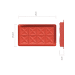 תבנית שוקולד דובאי דגם 3 מעויינים אדום 22-11-3 ס"מ בלעדי!