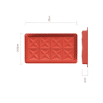 תבנית שוקולד דובאי דגם 3 מעויינים אדום 22-11-3 ס"מ בלעדי!