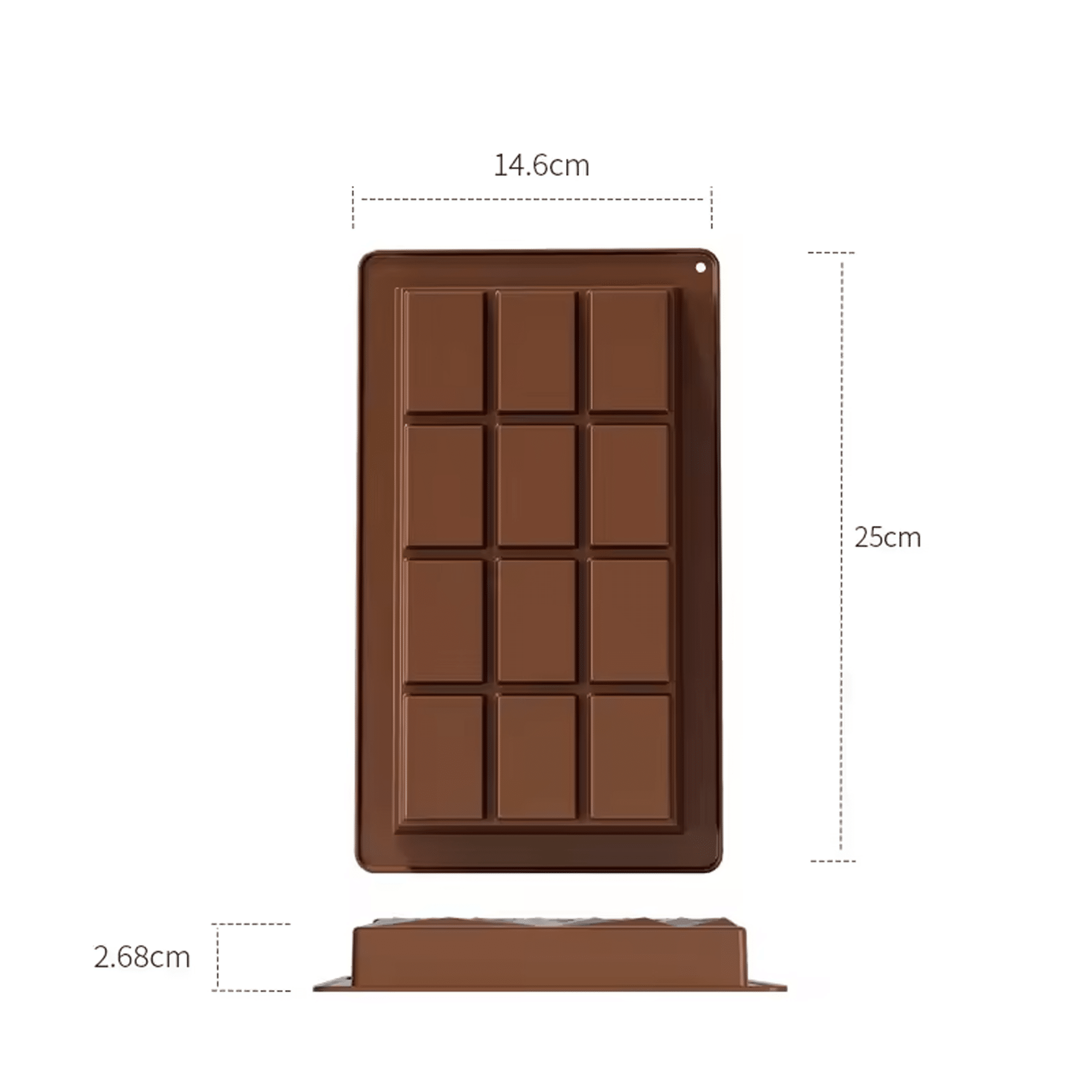 תבנית שוקולד דובאי דגם 3 משבצות 3-22-11.5 ס"מ בלעדי! – תמונה 1