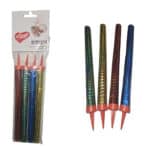 זיקוק עבה צבעוני 18 סמ 4 יח