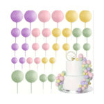 20 כדורים צבעוניים גדלים שונים לקישוט עוגה