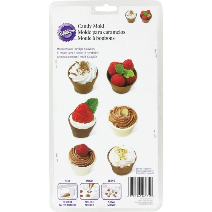 ⁦תבנית פלסטיק להכנת כוסיות שוקולד WILTON⁩ – תמונה ⁦2⁩