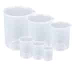 6 כלי מידה פלסטיק גמיש מידות 20,30,50,250,500,1000 מל