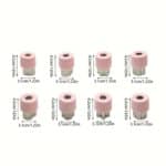 סט 8 חותכני קפיץ מיני מצורות שונות צבע ורוד