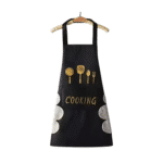 סינר מטבח COOKING מתכוונן עם כיס ומגבת בצבע קרם