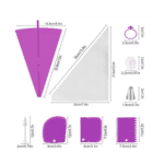 סט זילוף מהודר 20 שקיות זילוף חד פעמי,1 שקית סיליקון+2מתאמים+3 קלפים+3 חובקים