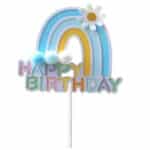 טופר לעוגה HB קשת בענן תכלת