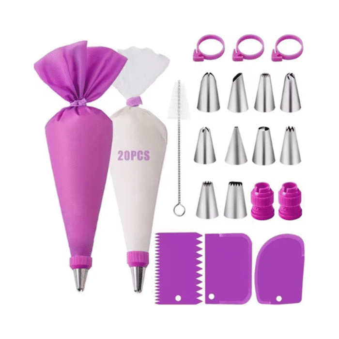 ⁦סט זילוף מהודר 20 שקיות זילוף חד פעמי,1 שקית סיליקון+2מתאמים+3 קלפים+3 חובקים⁩ – תמונה ⁦3⁩