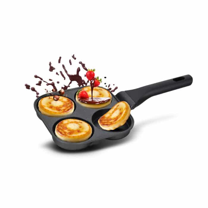 ⁦מחבת פנקייק 22 סמ 4 שקעים BLACK MARBLE BLOWOUT FOOD APPEAL⁩ – תמונה ⁦3⁩