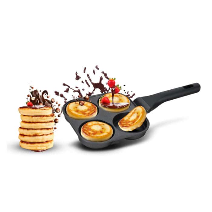 ⁦מחבת פנקייק 22 סמ 4 שקעים BLACK MARBLE BLOWOUT FOOD APPEAL⁩ – תמונה ⁦2⁩