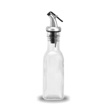 בקבוק זכוכית לשמן/חומץ איכותי ראש זילוף מיוחד 150 מל