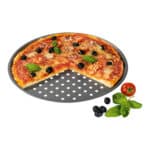 מגש פיצה קרבון מחורר 36 סמ