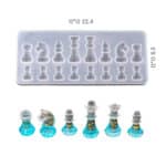 תבנית סיליקון ליצירת כלים לשח מט לבצק סוכר ושוקולד 22.4-8.5 סמ