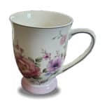 ⁦מאג קרמיקה פרפרים זהב על רגל 330 מל⁩ – תמונה ⁦2⁩