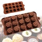 תבנית סילקון פרלינים פרחים שונים