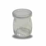 צנצנת קינוחים זכוכית עם מכסה 125 מ"ל