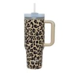 כוס נירוסטה הדפס אפור מנומר 500 מל ROSO