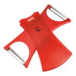 קולפן כפול חלק ומשונן אדום KUHN RIKON