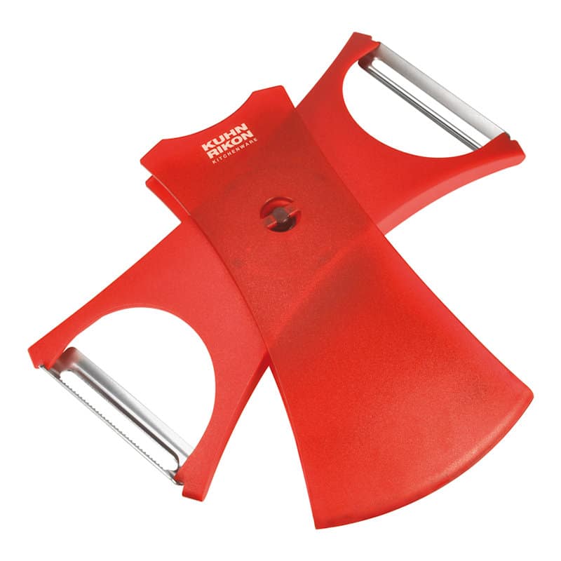 קולפן כפול חלק ומשונן אדום KUHN RIKON – תמונה 1