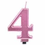 נר גדול מעמד שחור רוזגולד מטאלי ספרה 4