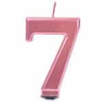 נר גדול מעמד שחור רוזגולד מטאלי ספרה 7