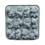 תבנית סילקון חיות מעורב מידה 17.5-17.5 סמ