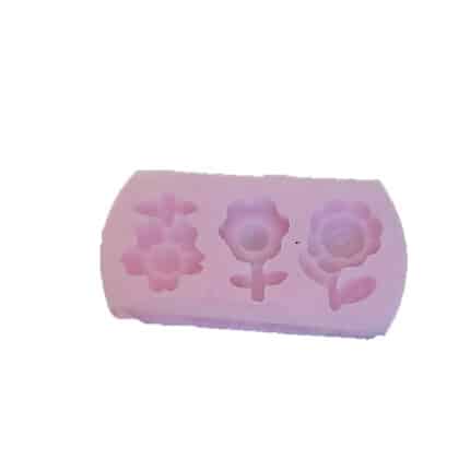 תבנית סילקון 3 פרחים עם עלים בלעדי!