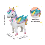 בלון חד קרן גדול עומד 64*91 ס"מ ניפוח עצמי