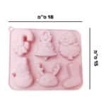 תבנית סילקון 6 שקעים קריסמס