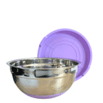 קערת נירוסטה + מכסה 24 ס"מ