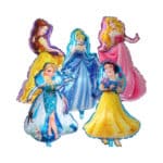 5 בלונים מיילר נסיכות גוף מלא 83*55 ס"מ