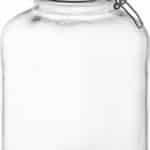 צנצנת מרובעת הרמטית מכסה זכוכית 3 ליטר