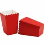 קופסאות פופקורן מיני 7*10 ארוז 10יח' צבע אדום