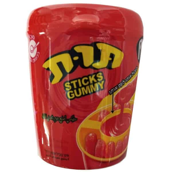 מקלות גומי + ג'ל חמוץ אדום תות – תמונה 1