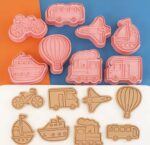 ⁦סט 8 חותכני תחבורה עם טקסטורה⁩ – תמונה ⁦3⁩