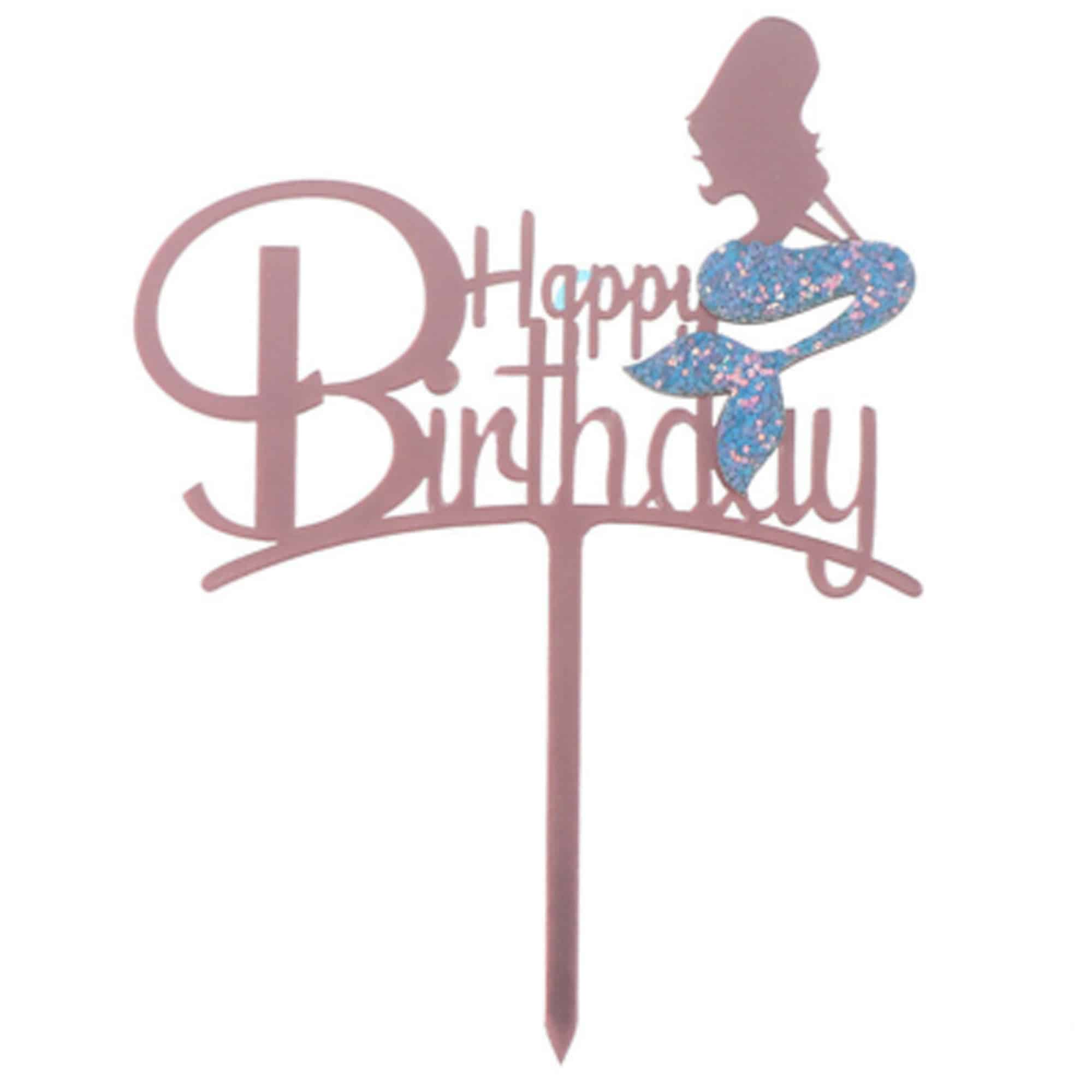 טופר HAPPY BIRTHDAY זנב בת ים בלעדי! – תמונה 1