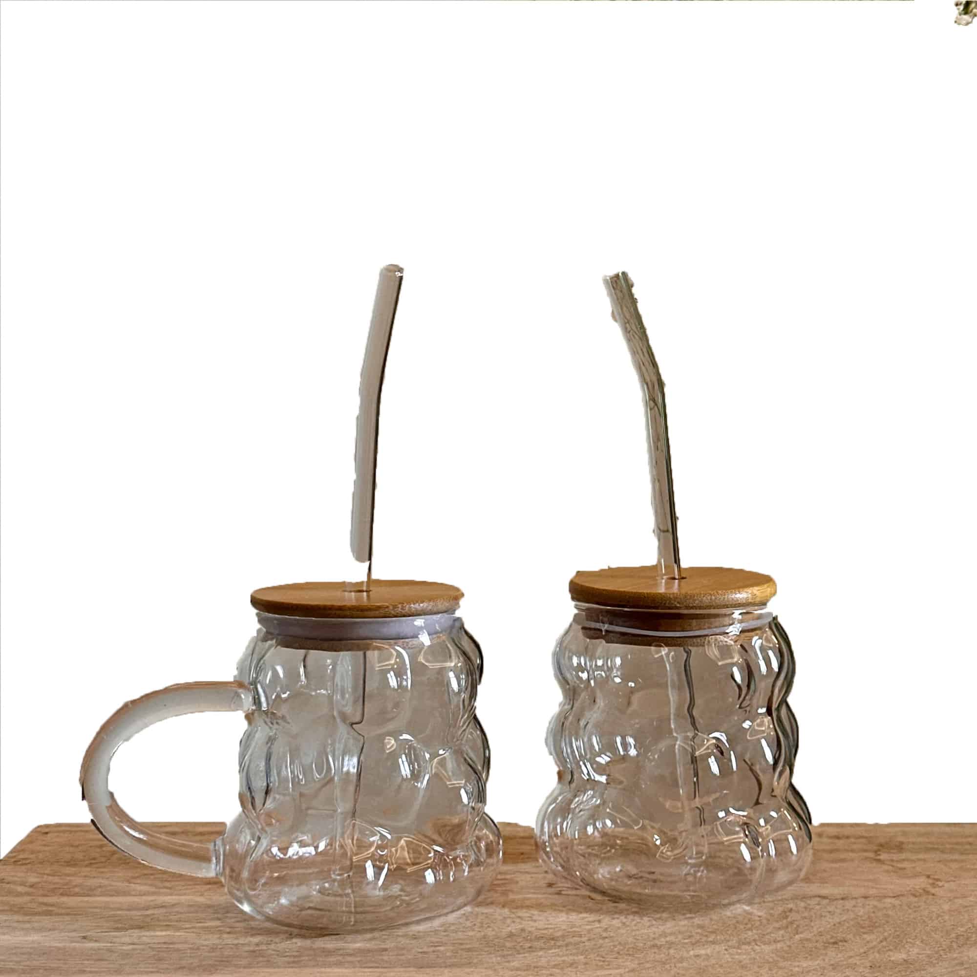 מאג כוס מלאכים עם תחתית ומכסה במבוק 350 סמ"ק – תמונה 1