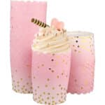 מאפינס גליטר מעוצב 12 יח' ורוד + זהב