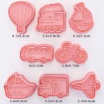 ⁦סט 8 חותכני תחבורה עם טקסטורה⁩ – תמונה ⁦4⁩