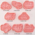 ⁦סט 8 חותכני תחבורה עם טקסטורה⁩ – תמונה ⁦2⁩