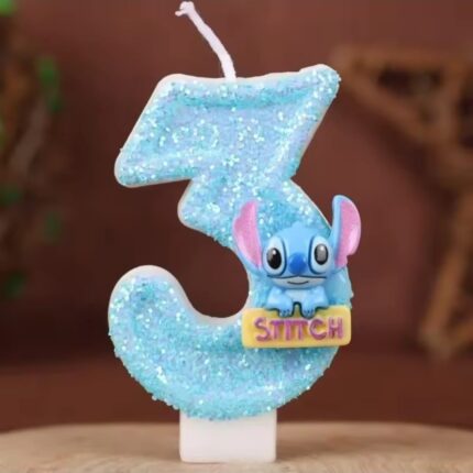 נר סטיץ כחול לבן ספרה 3 בלעדי!