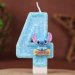 נר סטיץ כחול לבן ספרה 4 בלעדי!