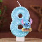 נר סטיץ כחול לבן ספרה 8 בלעדי!