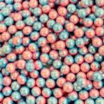 סוכריות חרוזי סוכר תכלת ורוד מטאלי 1 ק"ג