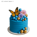 סט טופרים 19 כדורים 2 פרפרים 2 פרחים כחול זהב סגול