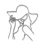 טופר לעוגה אישה עם כובע כסף בלעדי!