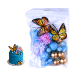 ⁦סט טופרים 19 כדורים 2 פרפרים 2 פרחים כחול זהב סגול⁩ – תמונה ⁦2⁩