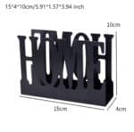 ⁦מפיון נייר HOME מתכת שחור⁩ – תמונה ⁦2⁩