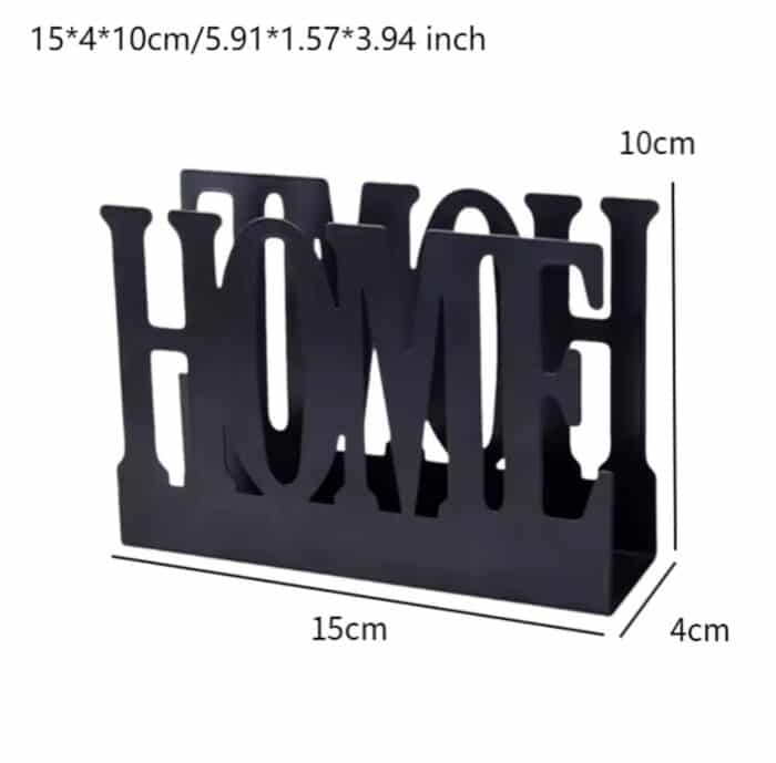 ⁦מפיון נייר HOME מתכת שחור⁩ – תמונה ⁦2⁩