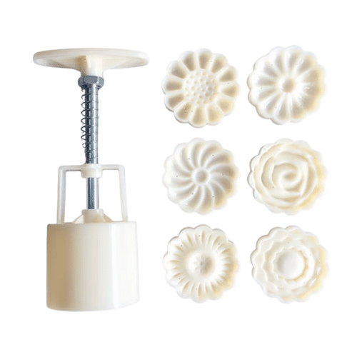 f5b25c5bde85a85bd5a032cf321cc26a תבנית ליצירת עוגיות מעמול +6 חותמות פרחים – תמונה 1